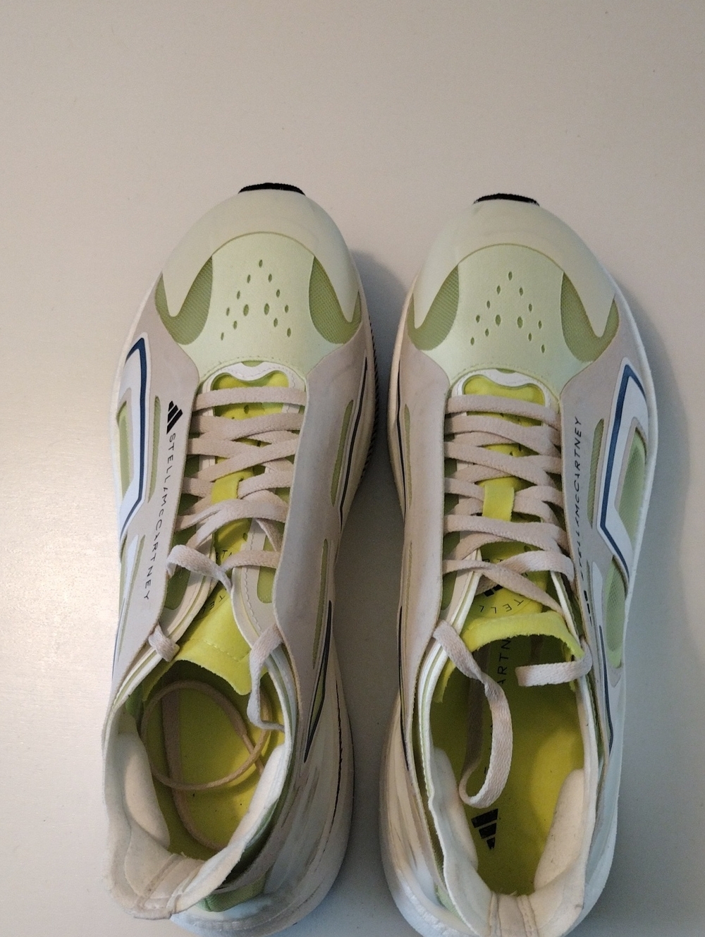 Adidas by Stella McCartney Women's Pale Green and White Athletic Sneakers